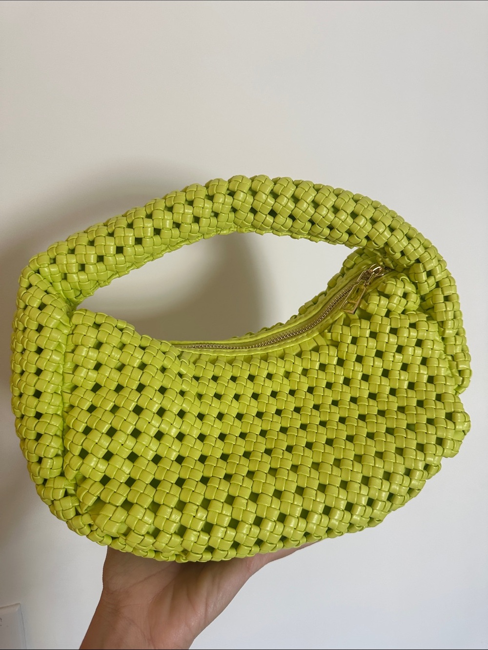 Neon Woven Shoulder Bag